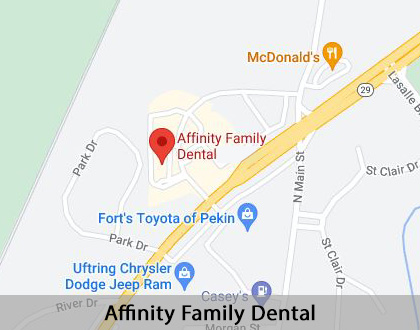 Map image for Options for Replacing Missing Teeth in Pekin, IL